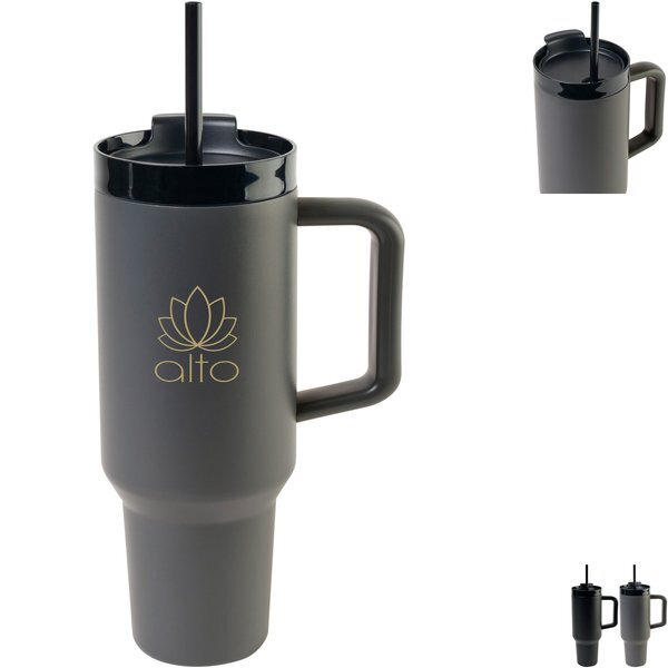 Adrian Vacuum Insulated Travel Tumbler w/ Straw, 40oz.