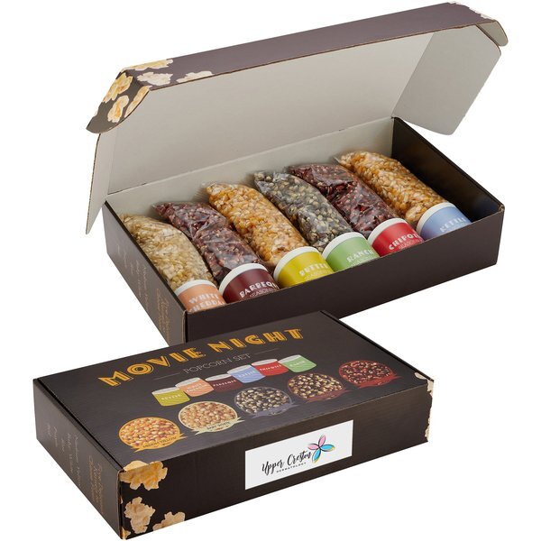 Movie Night Deluxe Set w/ Popcorn Kernels & Seasonings
