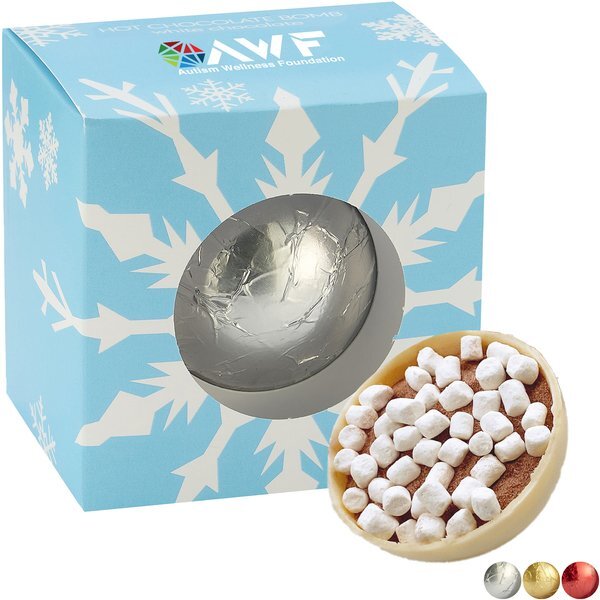 White Chocolate Bomb with Foil in Window Box