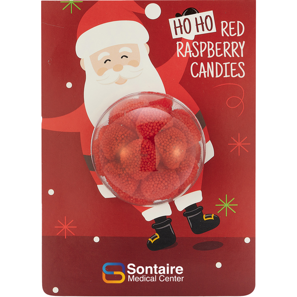 Holiday Billboard Card with Gummy Raspberries