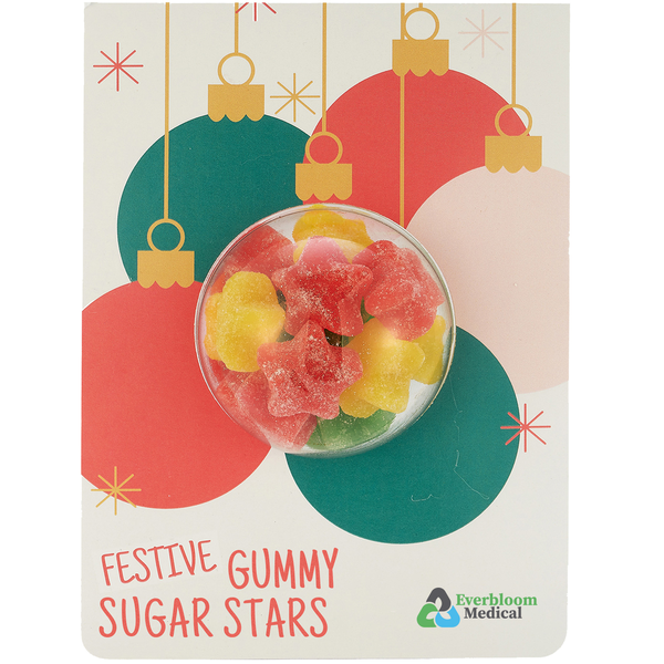 Holiday Billboard Card with Gummy Sugar Stars