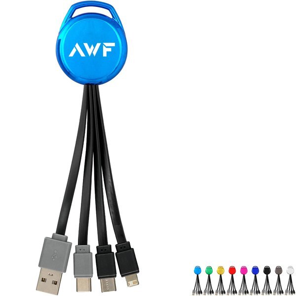 Metallic Vivid Dual Input 3-in-1 Charging Cable