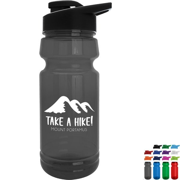 Backer UpCycle RPET Bottle w/ Drink-Thru Lid, 24oz.