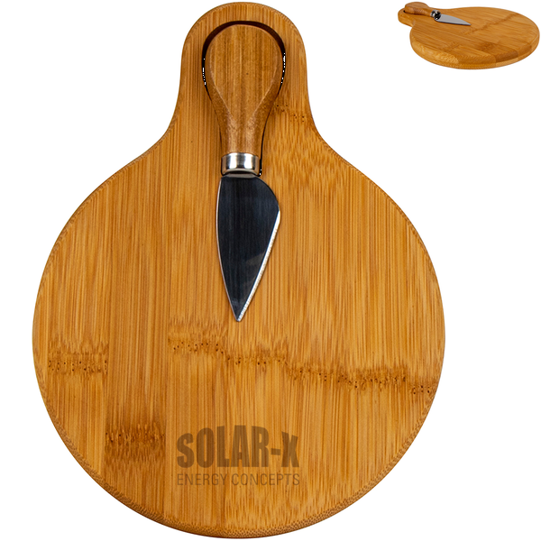 Small Bamboo Cutting Board w/ Cheese Knife