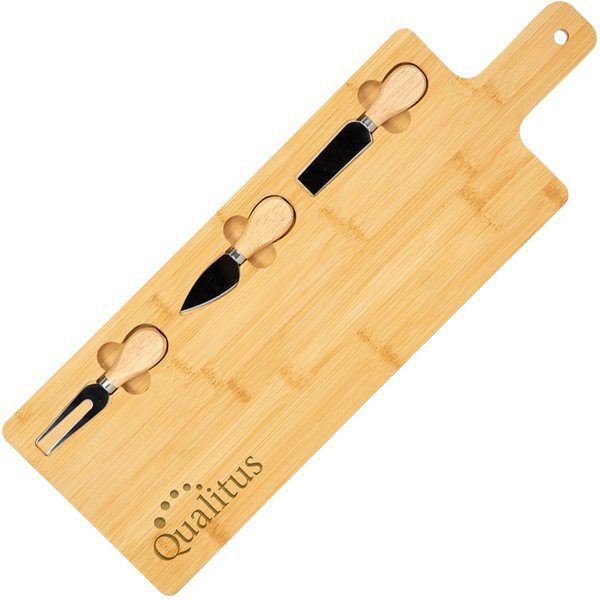 Long Bamboo Charcuterie Board w/ Utensils