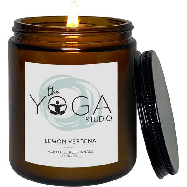 Amber Candle w/ Lid, 8oz.
