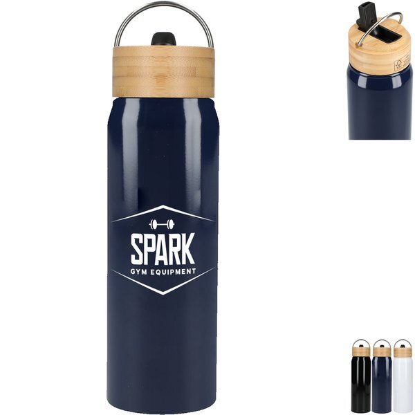 Billy Eco-Friendly Aluminum Bottle w/ Bamboo Lid, 26oz.