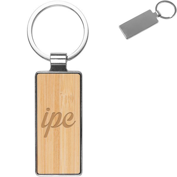 Harlow Bamboo Zinc Alloy Key Tag