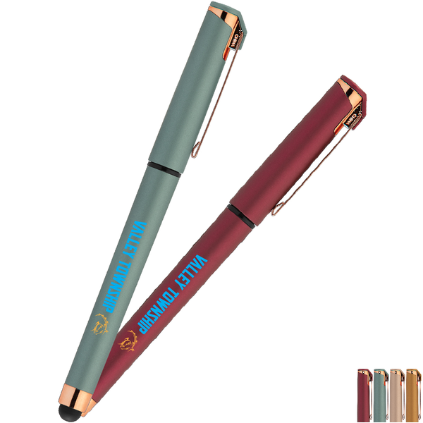 Islander Softy Rose Gold Metallic Designer Gel Pen w/ Stylus, Full Color