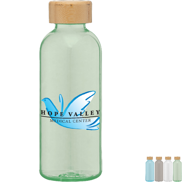 Strom RPET Water Bottle with Bamboo Lid Full Color, 22oz.