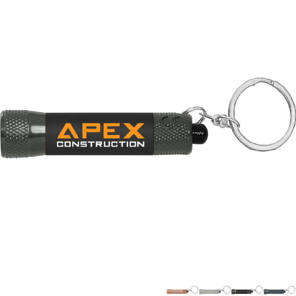 Chroma Softy Monochrome Metallic LED Flashlight with Keyring Full Color