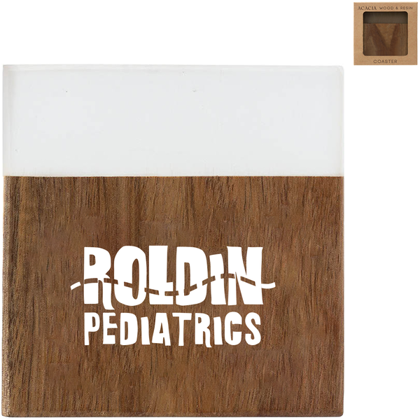 Acacia Wood and Resin Coaster