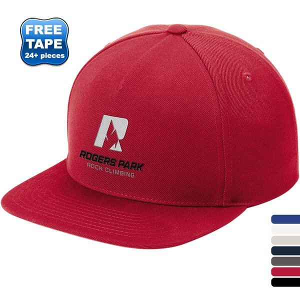 Sport-Tek® Yupoong® Premium 5-Panel Snapback Cap