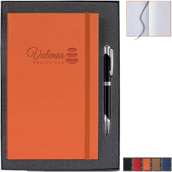 Tucson Banded Medio White Pg Lined Gift Set