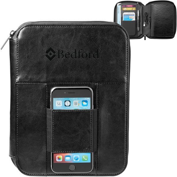 Fabrizio Zip Journal w/ 5000mAh Wireless Charging Power Bank