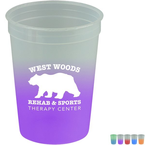 Cups-On-The-Go Cool Color Change Stadium Cup, 12oz.