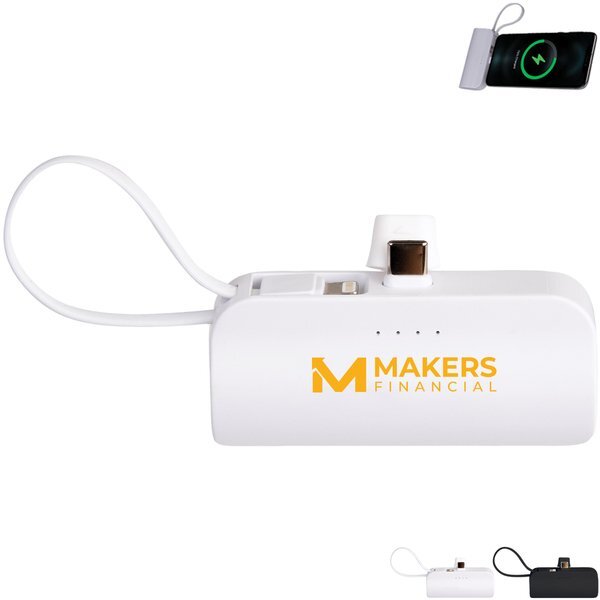Pill Power Bank w/ Phone Stand, 5000mAh