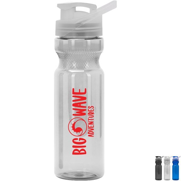 Fitness PET Bottle w/ Guzzler Lid, 28oz.