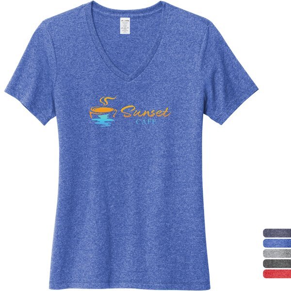 Allmade® Recycled Blend Full Color V-Neck Ladies' Tee