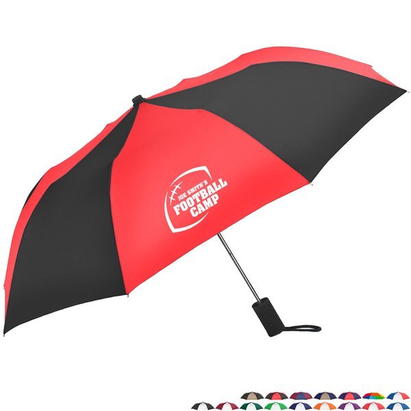 Revolution Folding Automatic Open Alternating Colors Umbrella, 42" Arc