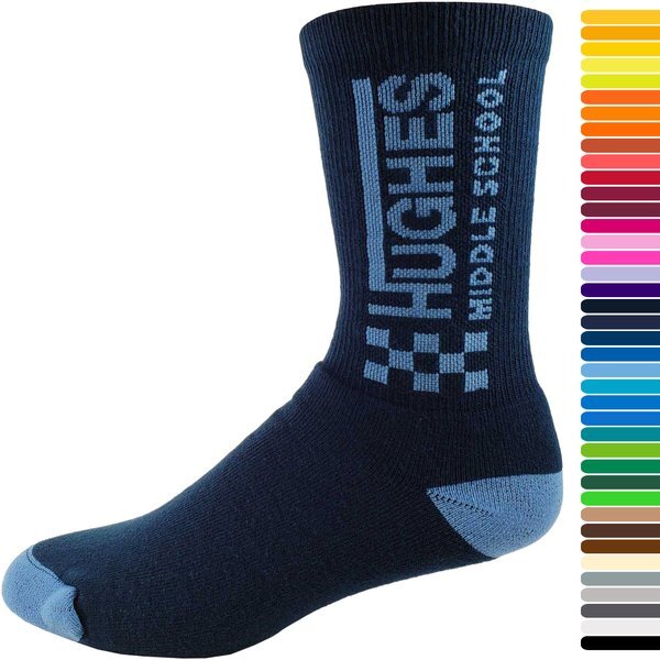 Custom Knit Full Cushion Crew Socks
