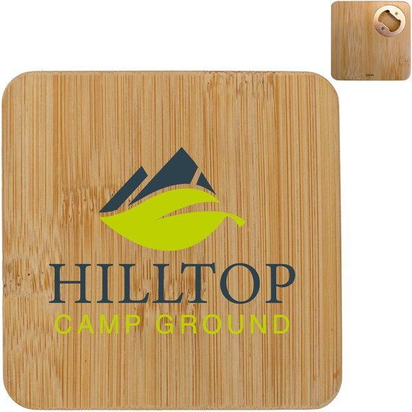 Bamboo Square Coaster & Bottle Opener