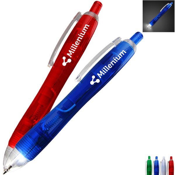 Click Action LED Light Tip Pen
