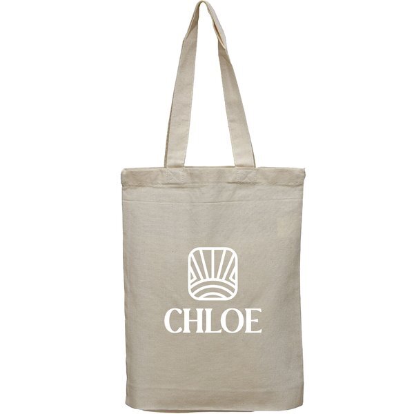 Lightweight Natural Cotton Tote Bag with Bottom Gusset