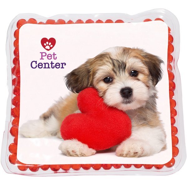 Puppy Love Square Aqua Pearls™ Hot & Cold Pack