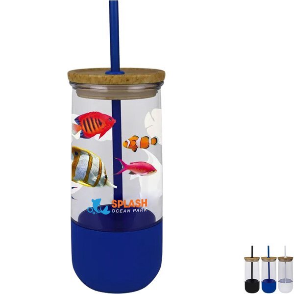 Quench Tumbler with Plastic Straw, 18.5oz.