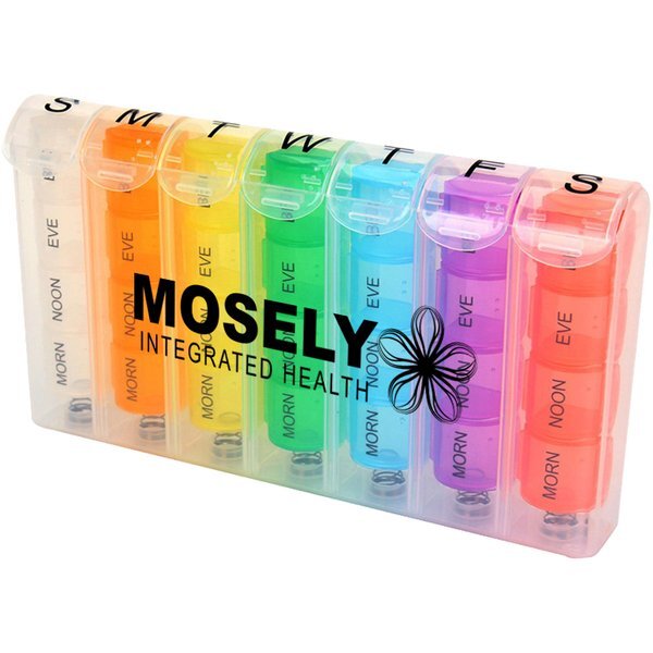 Rainbow Pop-Up Weekly Pill Box