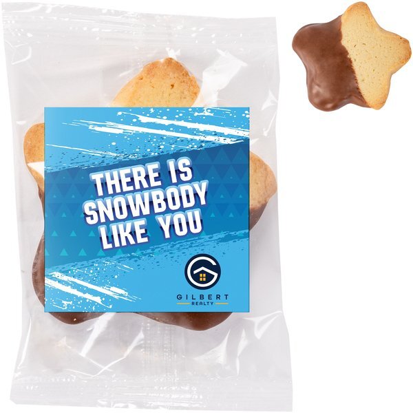 Chocolate Dipped Star Butter Cookie