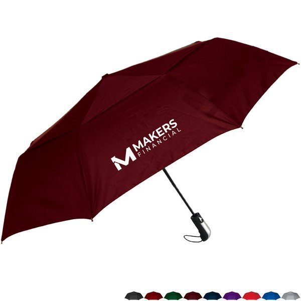 Windflow Dynamo Deluxe Vented Auto Open Folding Umbrella, 48" Arc